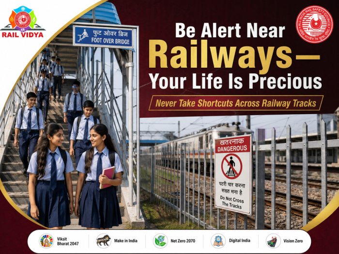 42.	Be Alert Near Railways—Your Life Is Precious
