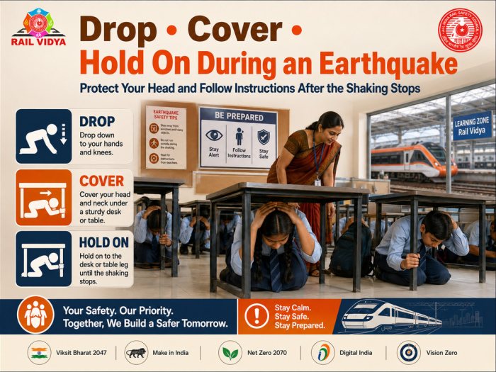 16.	Drop • Cover • Hold On During an Earthquake