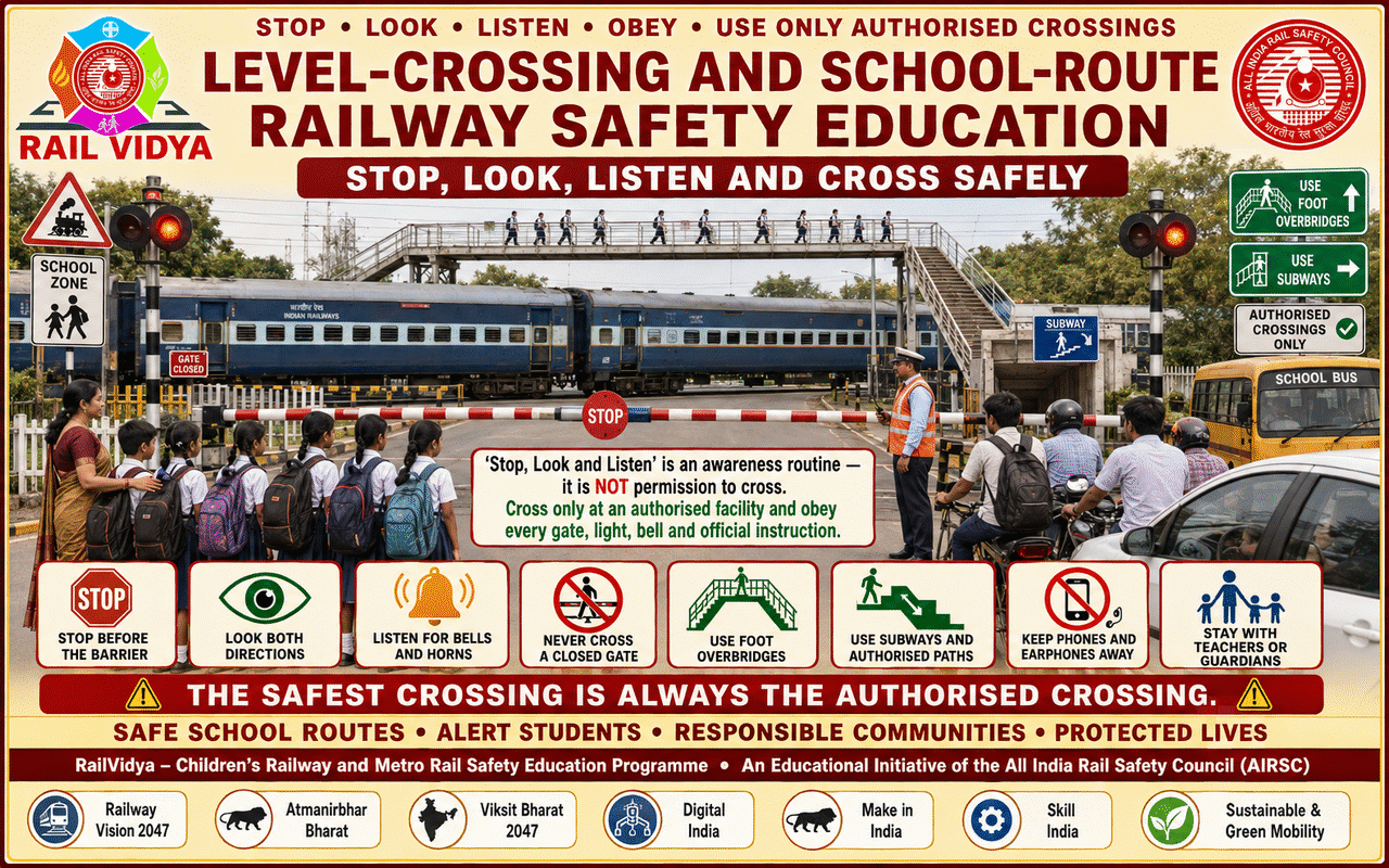 LEVEL CROSSING AND SCHOOL ROUTE RAILWAY SAFETY EDUCATION